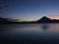 sunset on lake atitlan photo