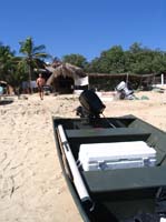 boat launching on beach